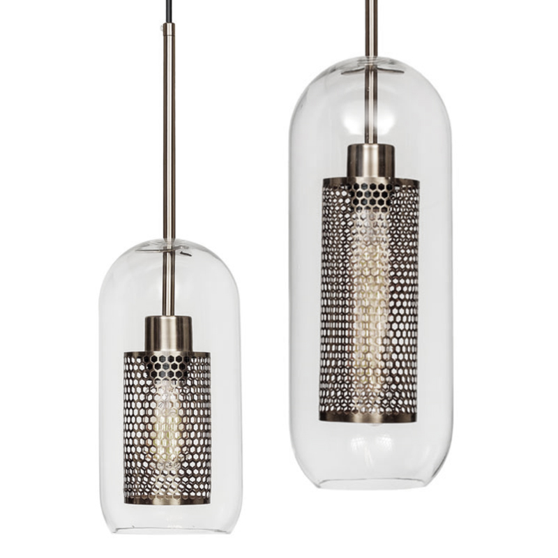 Perforation Pendant Lamp Nickel Oval Никель Прозрачное Стекло Perforation Pendant Lamp Nickel Oval Никель Прозрачное Стекло во Владивостоке | Loft Concept