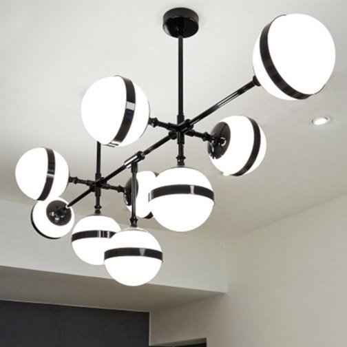 Люстра Peggy Futura suspension lamps Hangar Design Черный Молочный Люстра Peggy Futura suspension lamps Hangar Design Черный Молочный во Владивостоке | Loft Concept