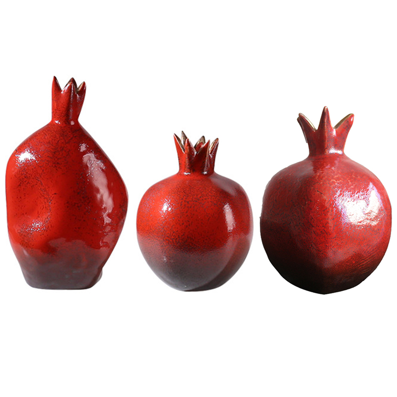 Декоративная статуэтка Pomegranate Statuette Красный Золотой Декоративная статуэтка Pomegranate Statuette Красный Золотой во Владивостоке | Loft Concept