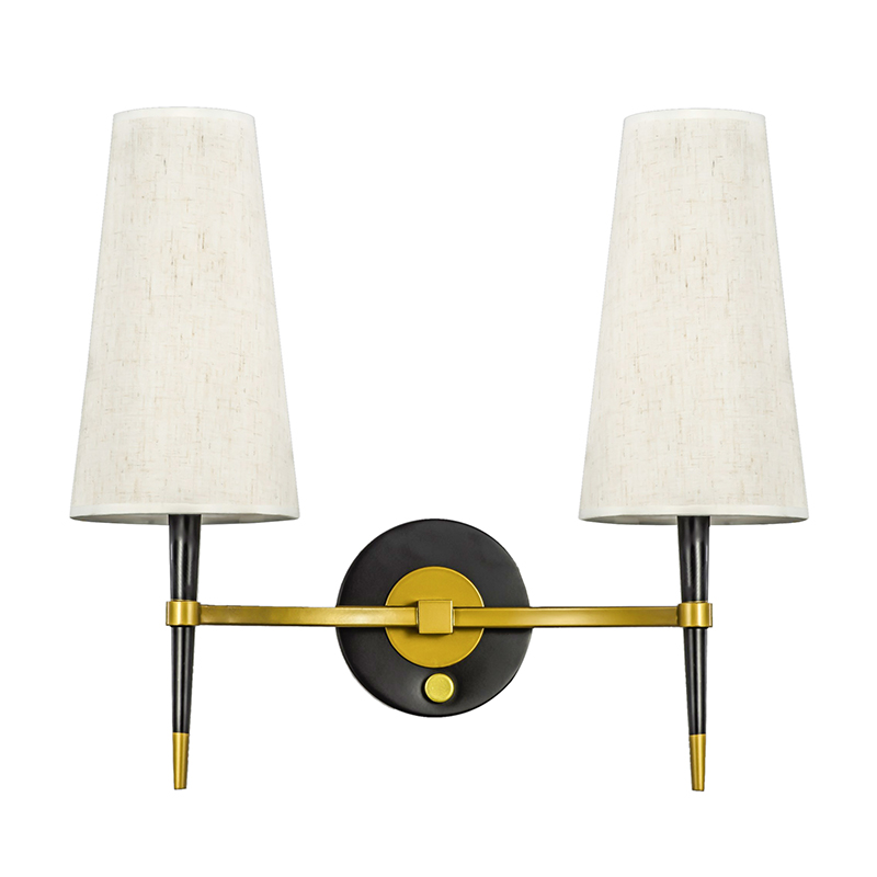 Бра Duo Lillian Loft Industrial Золотой Черный Белый Бра Duo Lillian Loft Industrial Золотой Черный Белый во Владивостоке | Loft Concept