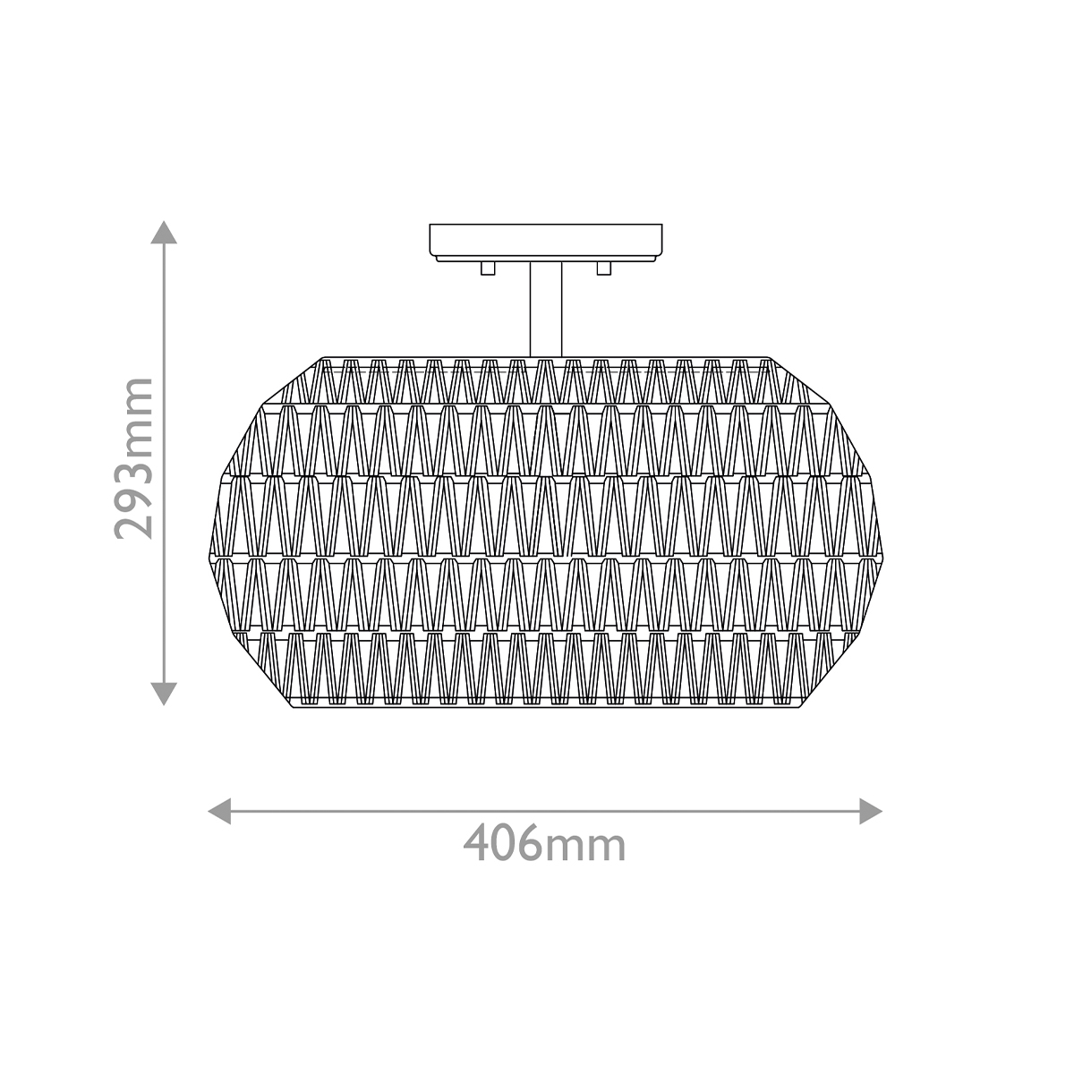 Потолочный светильник с плафоном из плетеного джута и черным каркасом Quoizel во Владивостоке