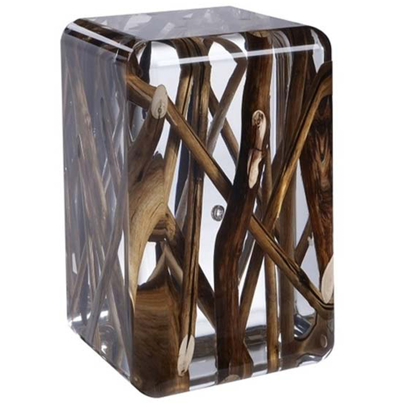 Дизайнерский приставной стол Bout de canape ICE KISIMI Side Table Прозрачный Коричневый Дизайнерский приставной стол Bout de canape ICE KISIMI Side Table Прозрачный Коричневый во Владивостоке | Loft Concept