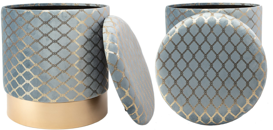 Пуф PUF Upholstery Gold Mesh голубой Пуф PUF Upholstery Gold Mesh голубой - Loft-Concept во Владивостоке