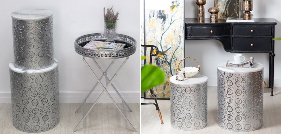 Приставной Стол Artesia Table с белым мрамором Приставной Стол Artesia Table с белым мрамором - Loft-Concept во Владивостоке