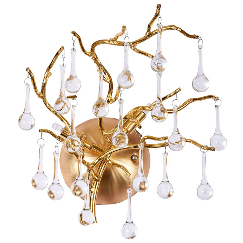 Бра Droplet Gold Wall Lamp Золотой Прозрачное Стекло во Владивостоке | Loft Concept 