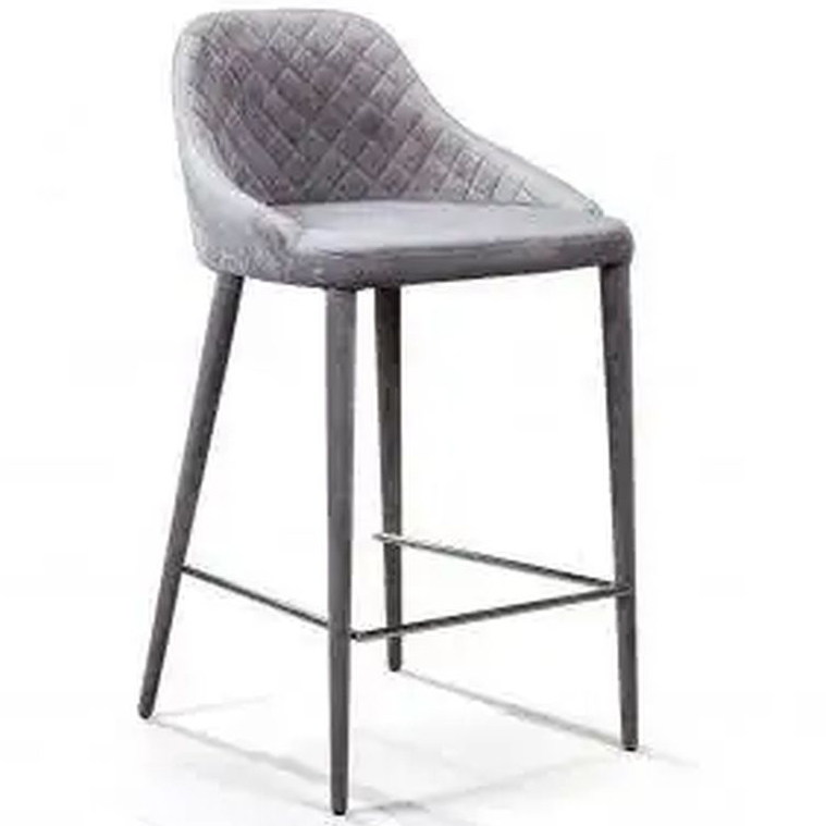Стул Douglas Rhombus Bar stool Серый Велюр Светло-серый Стул Douglas Rhombus Bar stool Серый Велюр Светло-серый во Владивостоке | Loft Concept