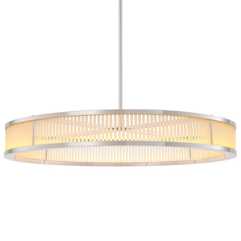 Люстра Eichholtz Chandelier Thibaud L Nickel Никель Белое матовое стекло Люстра Eichholtz Chandelier Thibaud L Nickel Никель Белое матовое стекло во Владивостоке | Loft Concept