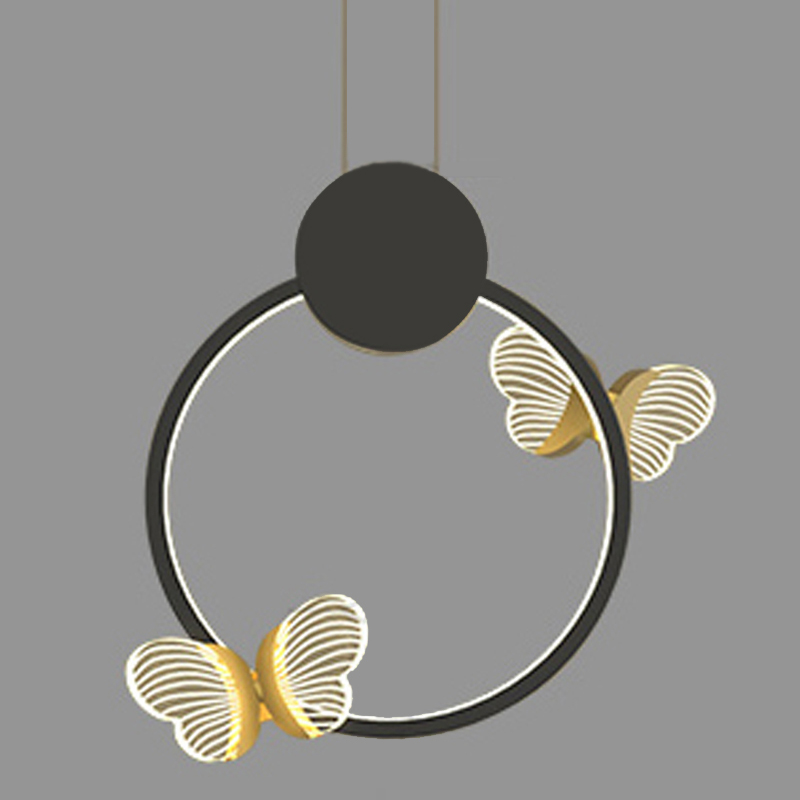 Светильник Butterfly Black Circle Прозрачный Черный Золотой Светильник Butterfly Black Circle Прозрачный Черный Золотой во Владивостоке | Loft Concept