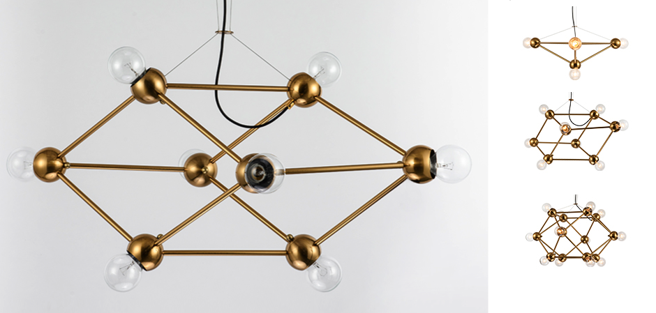 Люстра Molecule Gold Chandelier Люстра Molecule Gold Chandelier - Loft-Concept во Владивостоке