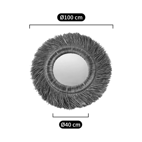 Зеркало из ротанга и сизаля WICKER MIRROR 100 во Владивостоке