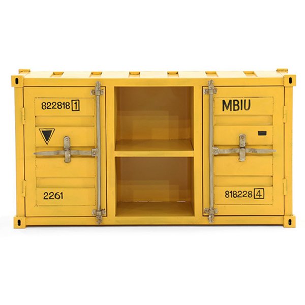 ТВ тумба морской контейнер Loft TV container yellow Желтый ТВ тумба морской контейнер Loft TV container yellow Желтый во Владивостоке | Loft Concept