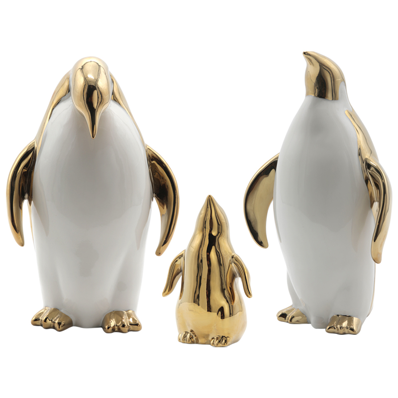 Декор Penguin Золотой Белый Декор Penguin Золотой Белый во Владивостоке | Loft Concept