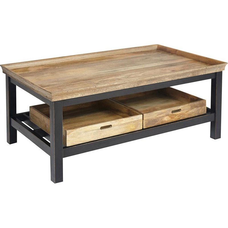 Кофейный стол Provence Sylvie Coffee Table Черный Древесина Кофейный стол Provence Sylvie Coffee Table Черный Древесина во Владивостоке | Loft Concept