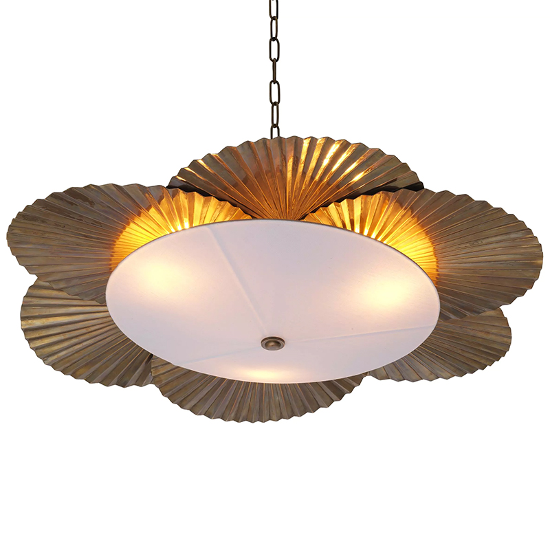 Люстра Eichholtz Chandelier Oriental Латунь Белый Люстра Eichholtz Chandelier Oriental Латунь Белый во Владивостоке | Loft Concept