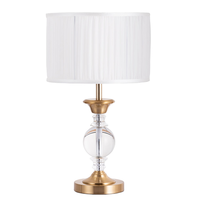 Настольная лампа Fluid glass lamp Белый Прозрачный Золотой во Владивостоке | Loft Concept 
