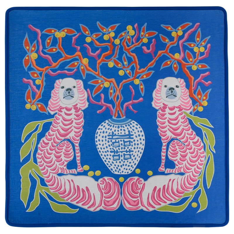 Ковер Two Dogs Rug Синий Мульти Ковер Two Dogs Rug Синий Мульти во Владивостоке | Loft Concept