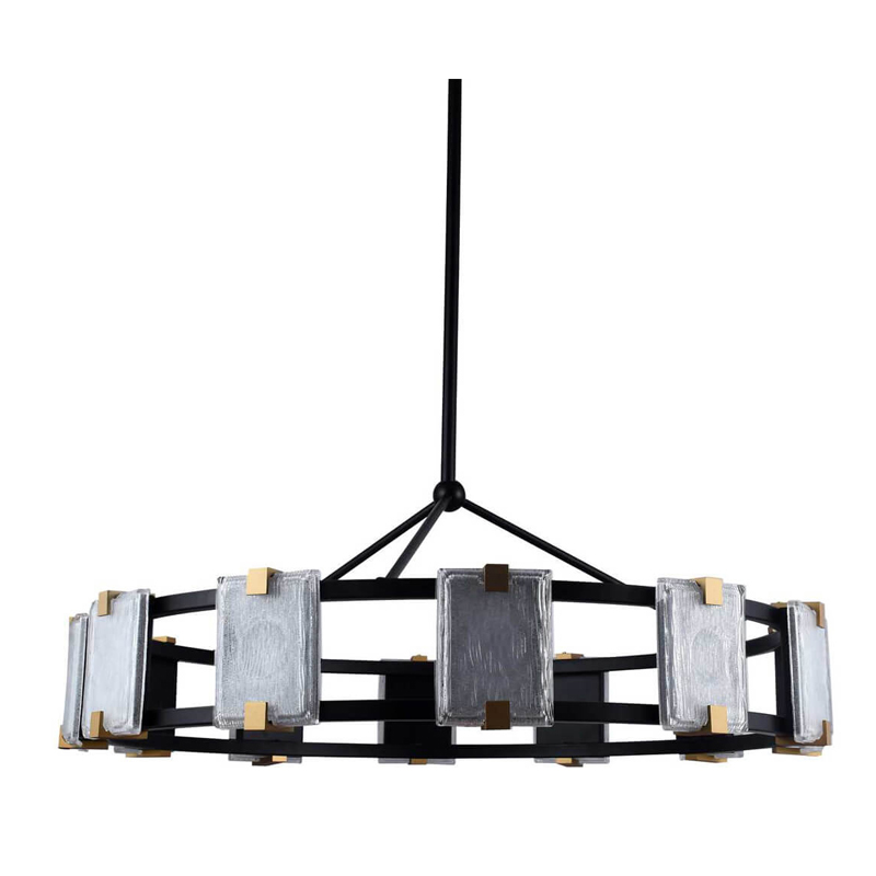 Люстра Rectangular Glass Plafon D85 Черный матовый Прозрачное Стекло матовое золото Люстра Rectangular Glass Plafon D85 Черный матовый Прозрачное Стекло матовое золото во Владивостоке | Loft Concept