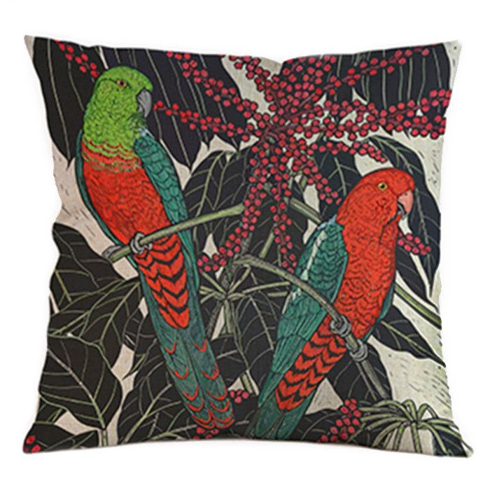 Декоративная подушка Tropical Parrots Декоративная подушка Tropical Parrots во Владивостоке | Loft Concept