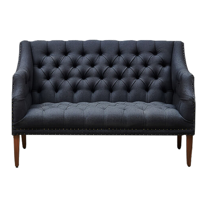 Диван Morton Capitone Sofa темно-серый лен Коричневый Серый Диван Morton Capitone Sofa темно-серый лен Коричневый Серый во Владивостоке | Loft Concept