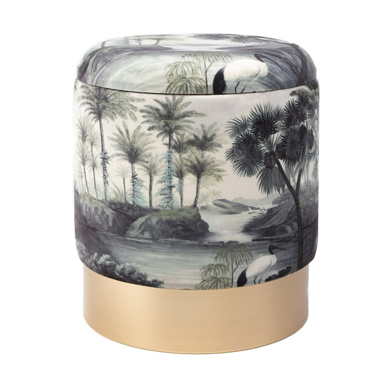 Пуф PUF Jungle Print river&tree small Мульти Золотой Пуф PUF Jungle Print river&tree small Мульти Золотой во Владивостоке | Loft Concept