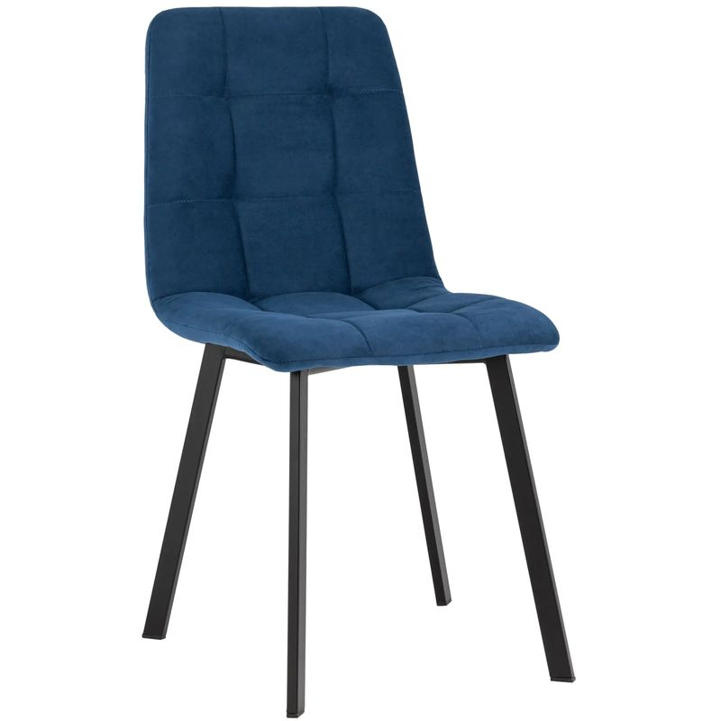 Стул NANCY S Chair Синий Велюр Синий Черный Стул NANCY S Chair Синий Велюр Синий Черный во Владивостоке | Loft Concept