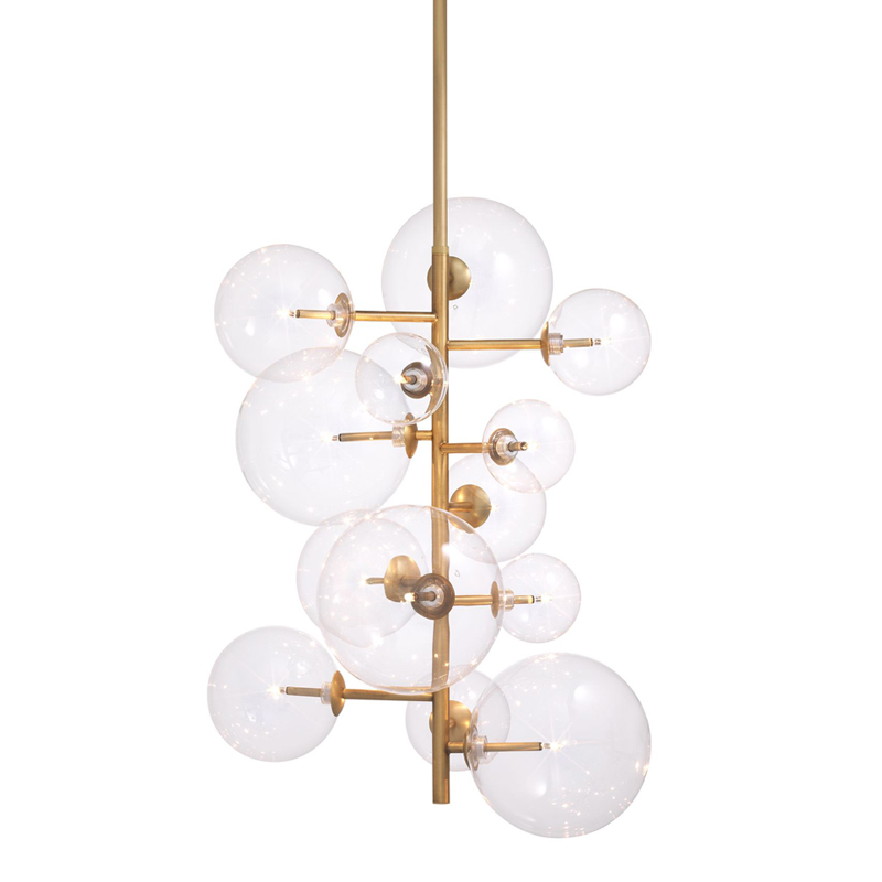 Люстра Eichholtz Chandelier Ezra Brass Латунь Античная полированная Прозрачный Люстра Eichholtz Chandelier Ezra Brass Латунь Античная полированная Прозрачный во Владивостоке | Loft Concept