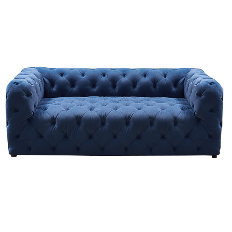 Диван Soho tufted blue velor Синий Диван Soho tufted blue velor Синий во Владивостоке | Loft Concept