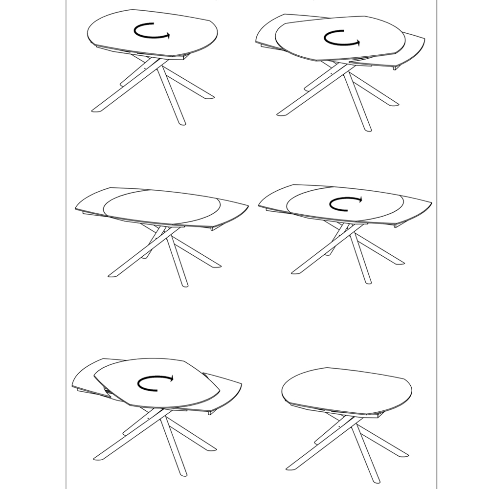 Стол обеденный раскладной круглый Folding Ceramic Table Стол обеденный раскладной круглый Folding Ceramic Table во Владивостоке