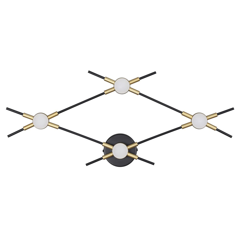 Бра Ake Rhombus Sconce Черный Белый Золотой Бра Ake Rhombus Sconce Черный Белый Золотой во Владивостоке | Loft Concept