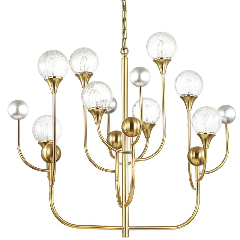 Люстра Benniga Chandelier 8 Золотой Прозрачный (Transparent) во Владивостоке | Loft Concept 