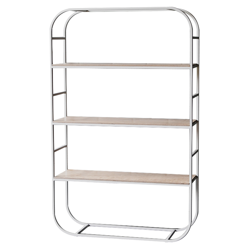 Стеллаж Parson Industrial Metal Rust Rack Белый Древесина Стеллаж Parson Industrial Metal Rust Rack Белый Древесина во Владивостоке | Loft Concept