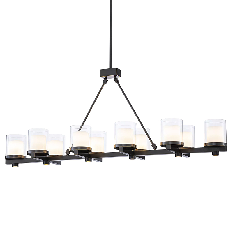 Люстра Eichholtz Chandelier Donovan Черный Прозрачное Стекло Темная бронза Люстра Eichholtz Chandelier Donovan Черный Прозрачное Стекло Темная бронза во Владивостоке | Loft Concept
