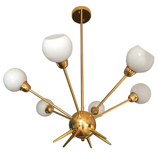 Люстра Mace Chandelier Глянцевое золото Белый Люстра Mace Chandelier Глянцевое золото Белый во Владивостоке | Loft Concept