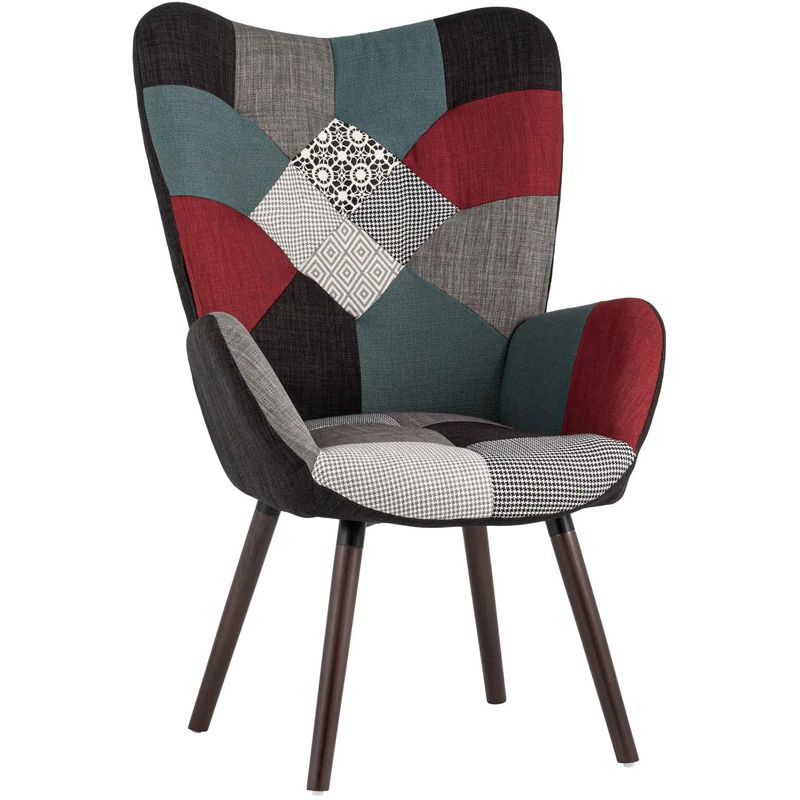 Кресло Ingrit принт Patchwork Мульти Коричневый Кресло Ingrit принт Patchwork Мульти Коричневый во Владивостоке | Loft Concept
