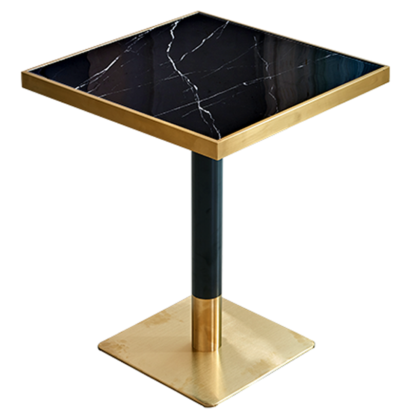 Обеденный стол Bjorn Table Square Черный Латунь сатинированная Обеденный стол Bjorn Table Square Черный Латунь сатинированная во Владивостоке | Loft Concept