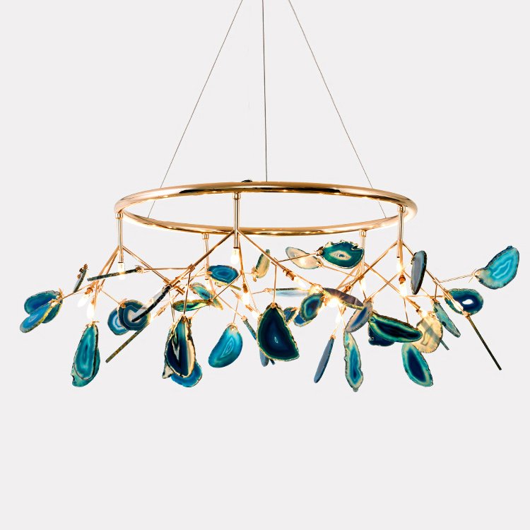 Люстра Crown of Agate Глянцевое золото Люстра Crown of Agate Глянцевое золото во Владивостоке | Loft Concept