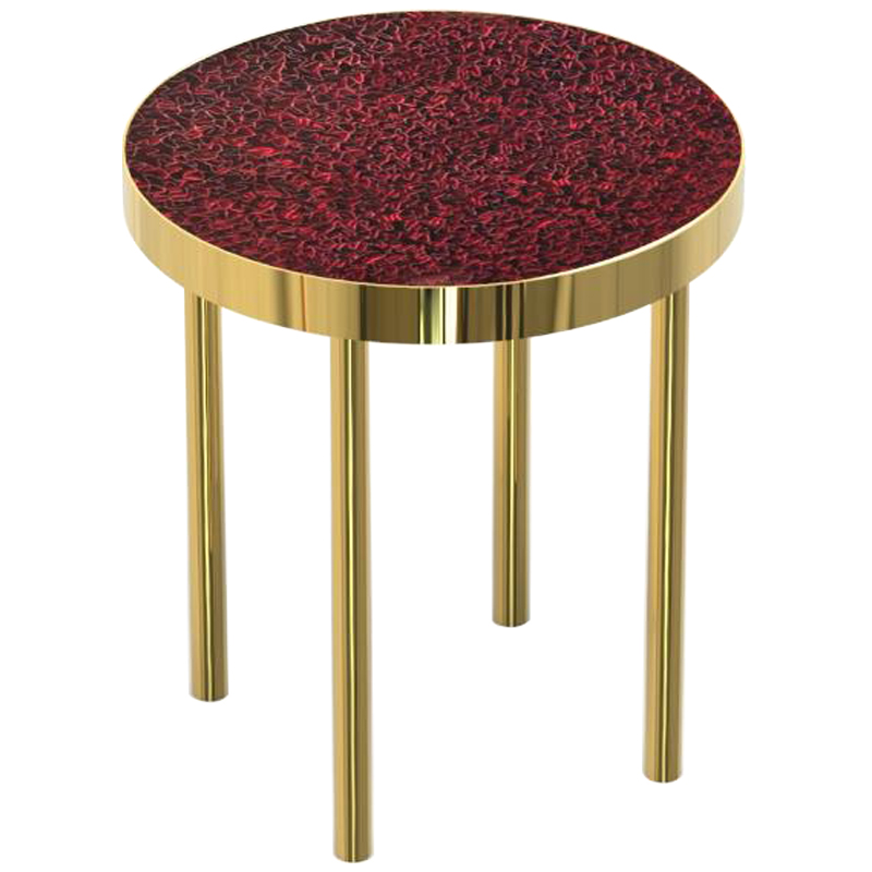 Журнальный столик RED BRASS Латунь Красный Журнальный столик RED BRASS Латунь Красный во Владивостоке | Loft Concept