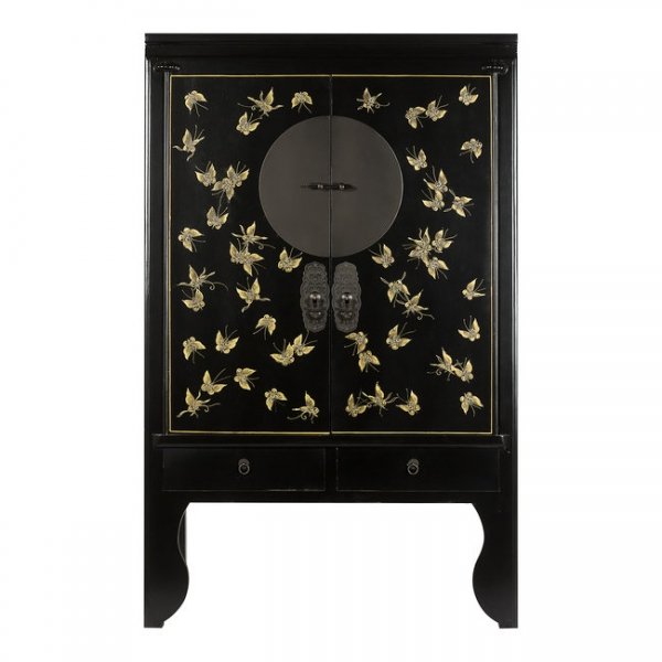 Шкаф Chinese Butterfly Black Черный Шкаф Chinese Butterfly Black Черный во Владивостоке | Loft Concept