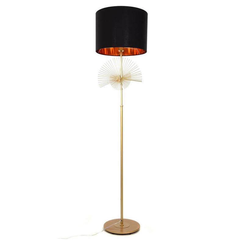 Торшер Genoveva Floor lamp black Черный Золотой Торшер Genoveva Floor lamp black Черный Золотой во Владивостоке | Loft Concept