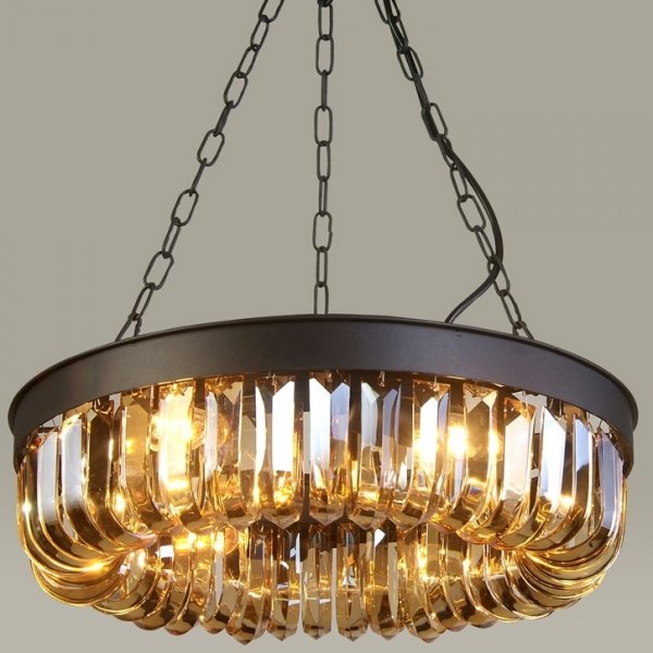 Люстра Crystal Round Frozen Pendant Черный Люстра Crystal Round Frozen Pendant Черный во Владивостоке | Loft Concept