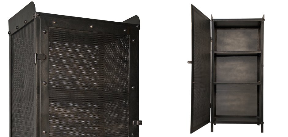 Буфет Industrial Loft Dark Metal Tall Cabinet Буфет Industrial Loft Dark Metal Tall Cabinet - Loft-Concept во Владивостоке