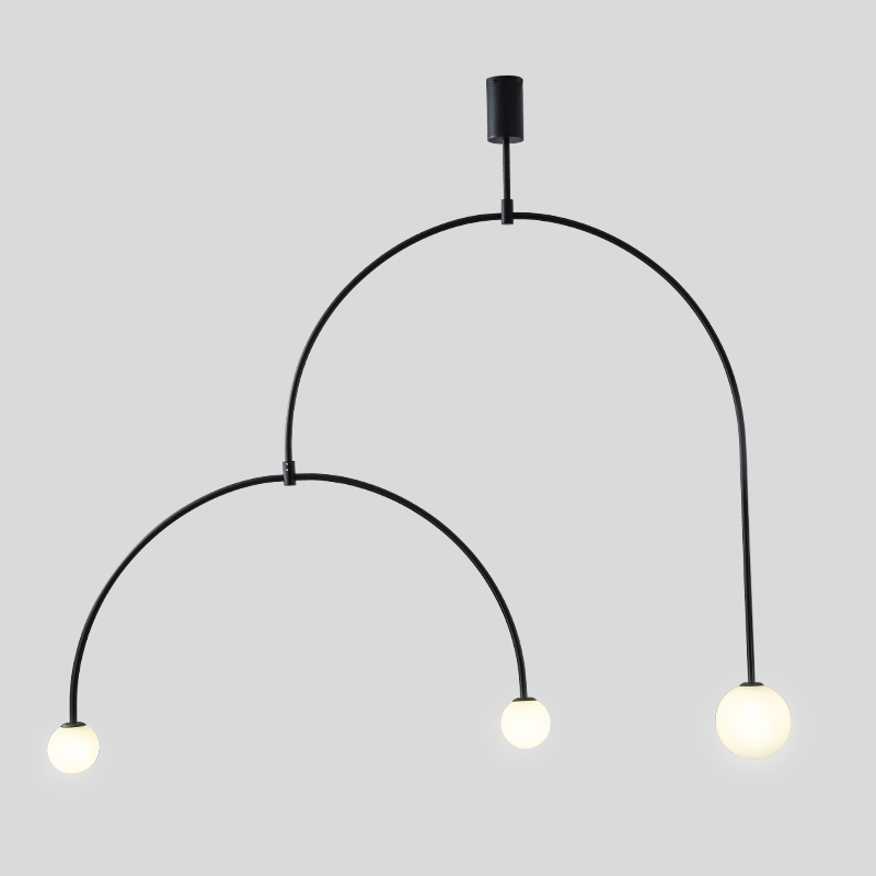 Люстра Fontana Amorosa Three Black Черный Белый Люстра Fontana Amorosa Three Black Черный Белый во Владивостоке | Loft Concept