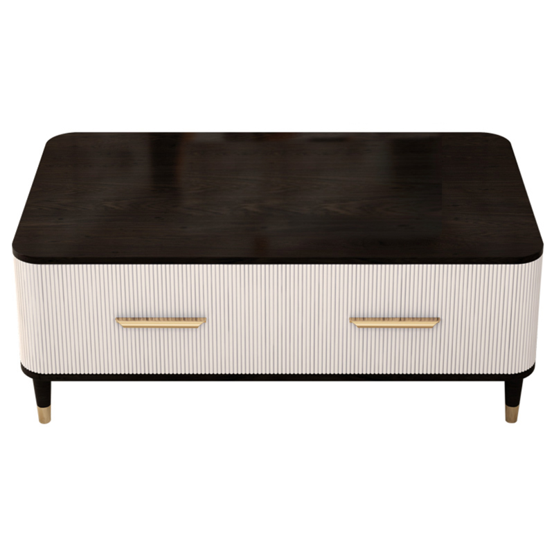 Birmingham Textured Coffee Table White Коричневый Молочный Birmingham Textured Coffee Table White Коричневый Молочный во Владивостоке | Loft Concept