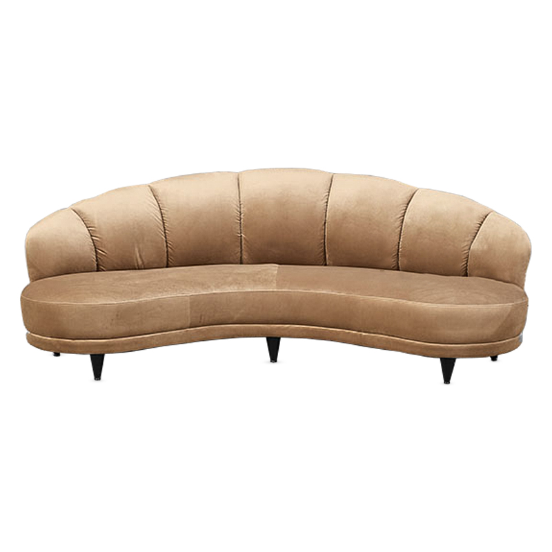 Диван Vanilla Croissant Sofa Бежевый Черный Диван Vanilla Croissant Sofa Бежевый Черный во Владивостоке | Loft Concept