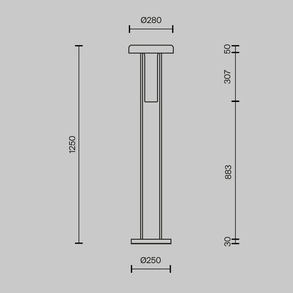 Напольный торшер светодионый Ikebana Black 3000К 24Вт во Владивостоке
