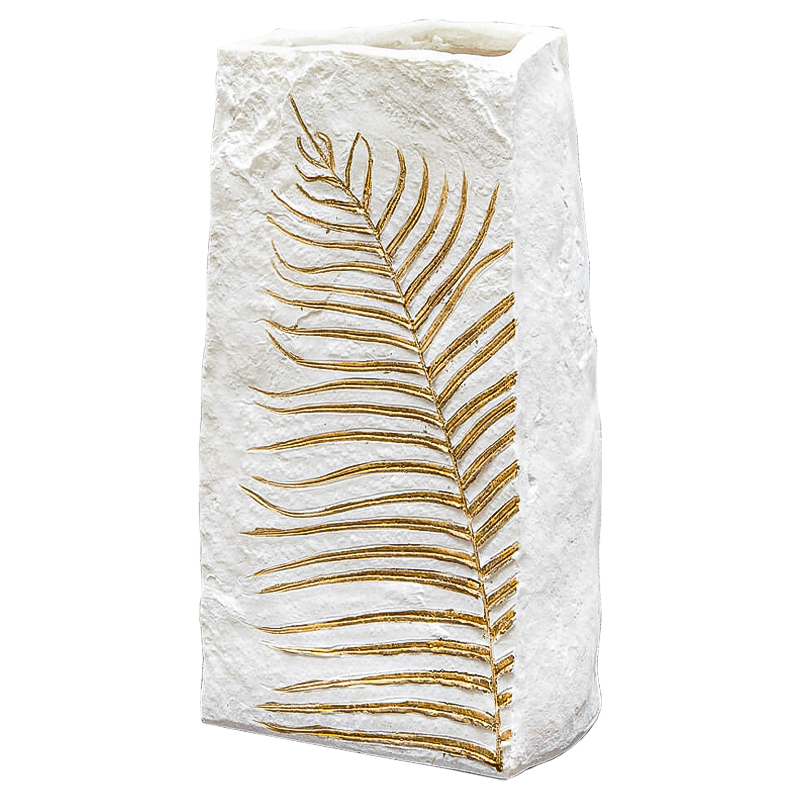 Ваза Ancient Fossil Vase 33 см Белый Золотой Ваза Ancient Fossil Vase 33 см Белый Золотой во Владивостоке | Loft Concept