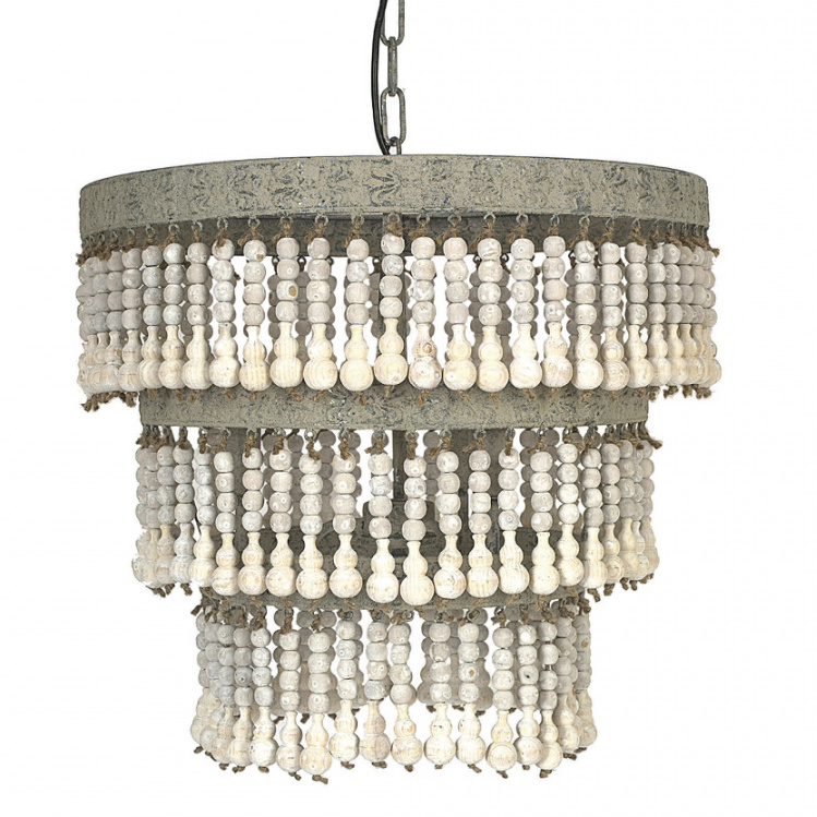Люстра Bohho chandelier Белый Серый Люстра Bohho chandelier Белый Серый во Владивостоке | Loft Concept