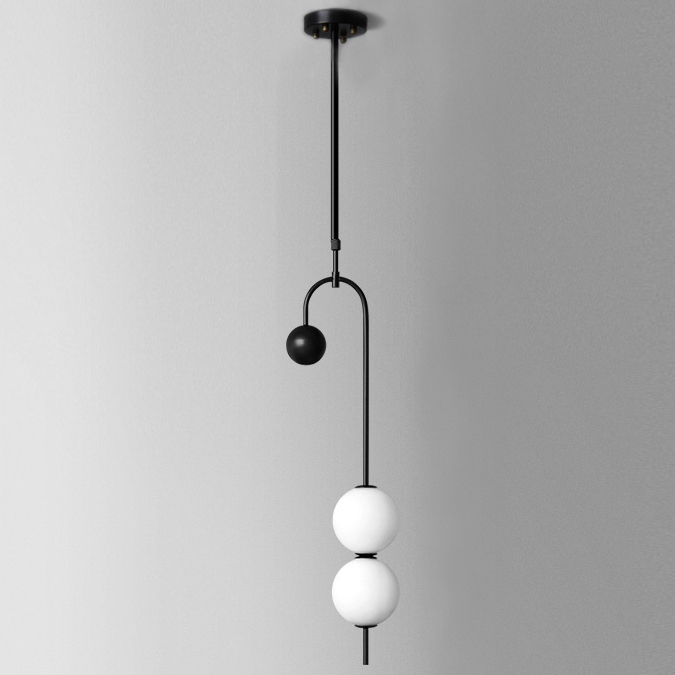 Люстра Balance Beads Superiority Черный Белый Люстра Balance Beads Superiority Черный Белый во Владивостоке | Loft Concept