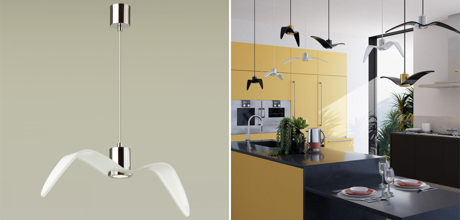 Подвесной светильник Seagull Chrome белый Подвесной светильник Seagull Chrome белый - Loft-Concept во Владивостоке