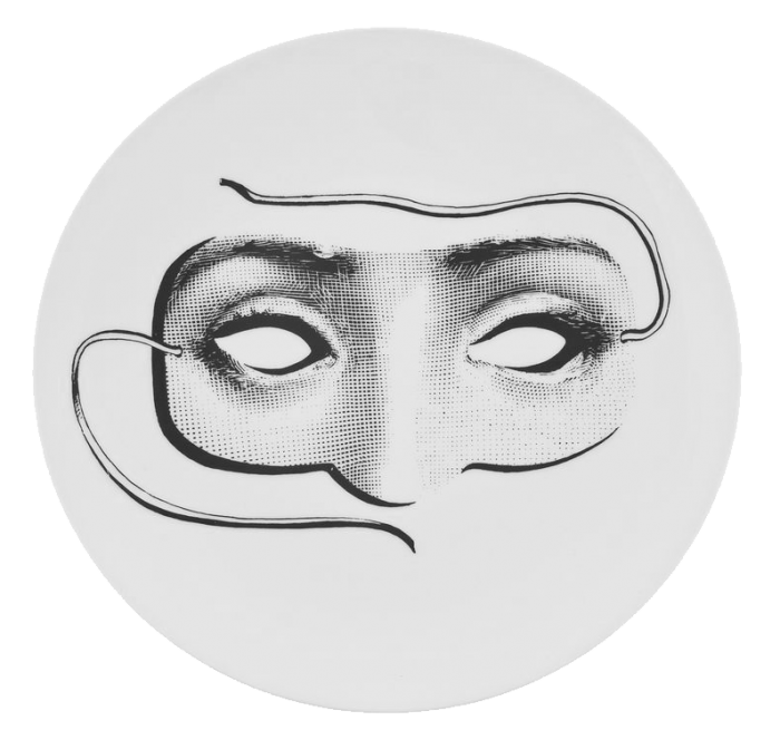 Декоративная тарелка Fornasetti 060 Черный Декоративная тарелка Fornasetti 060 Черный во Владивостоке | Loft Concept